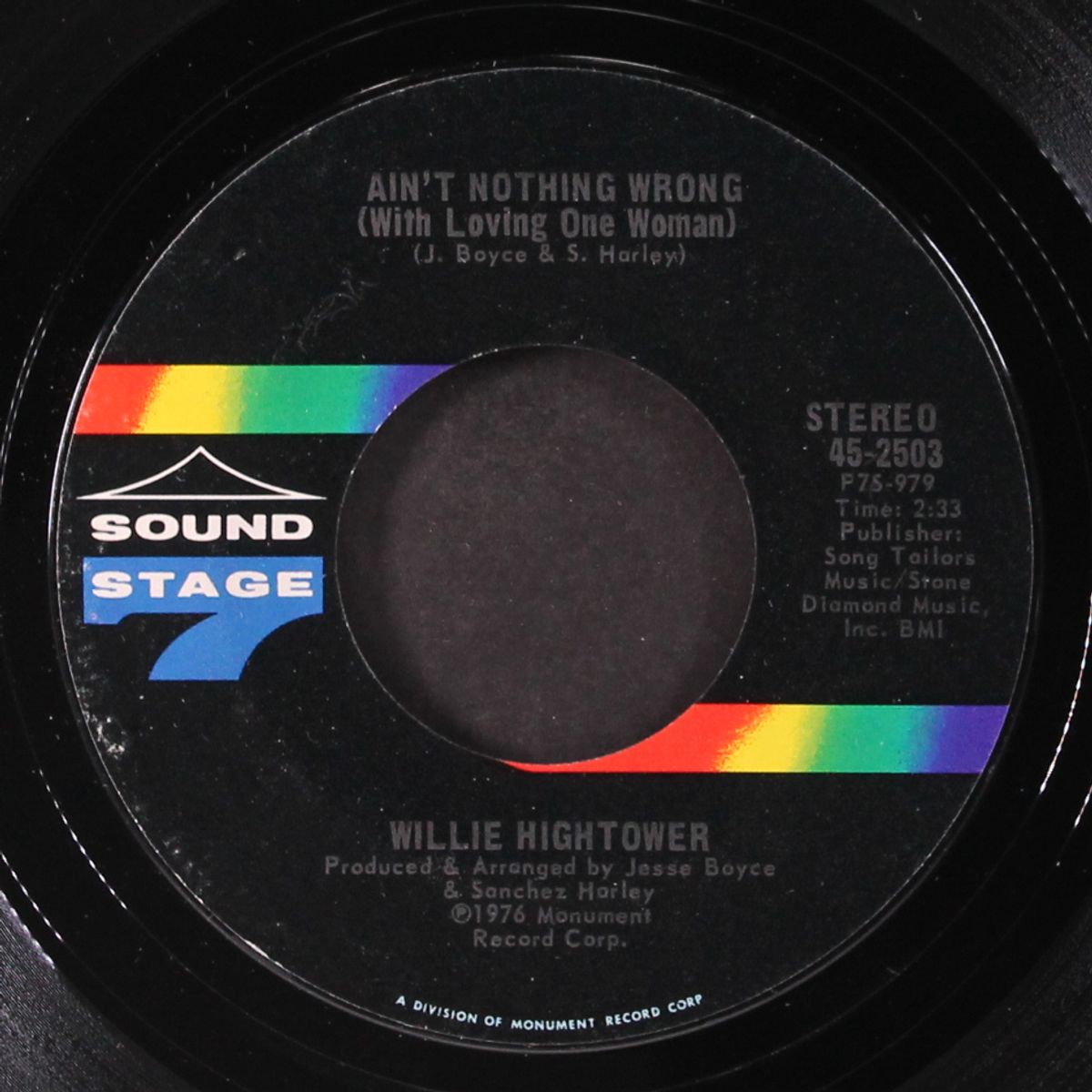 ain't nothing wrong (with loving one woman / chicago send her home) by WILLIE HIGHTOWER