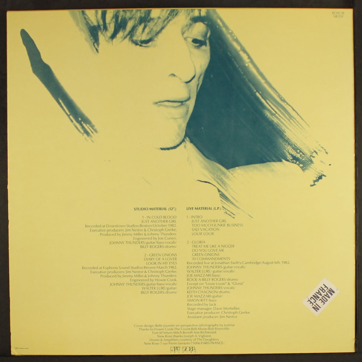 in cold blood by JOHNNY THUNDERS
