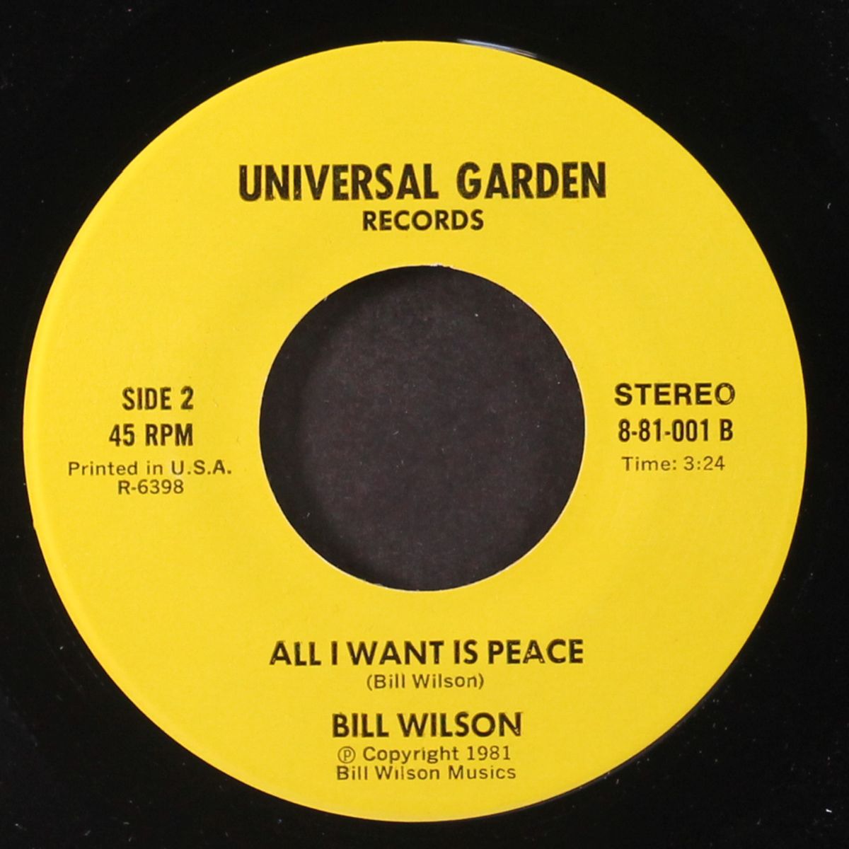 s.l.o. / all i want is peace by BILL WILSON