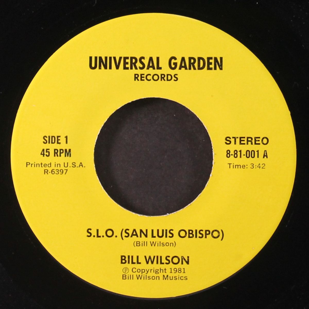 s.l.o. / all i want is peace by BILL WILSON