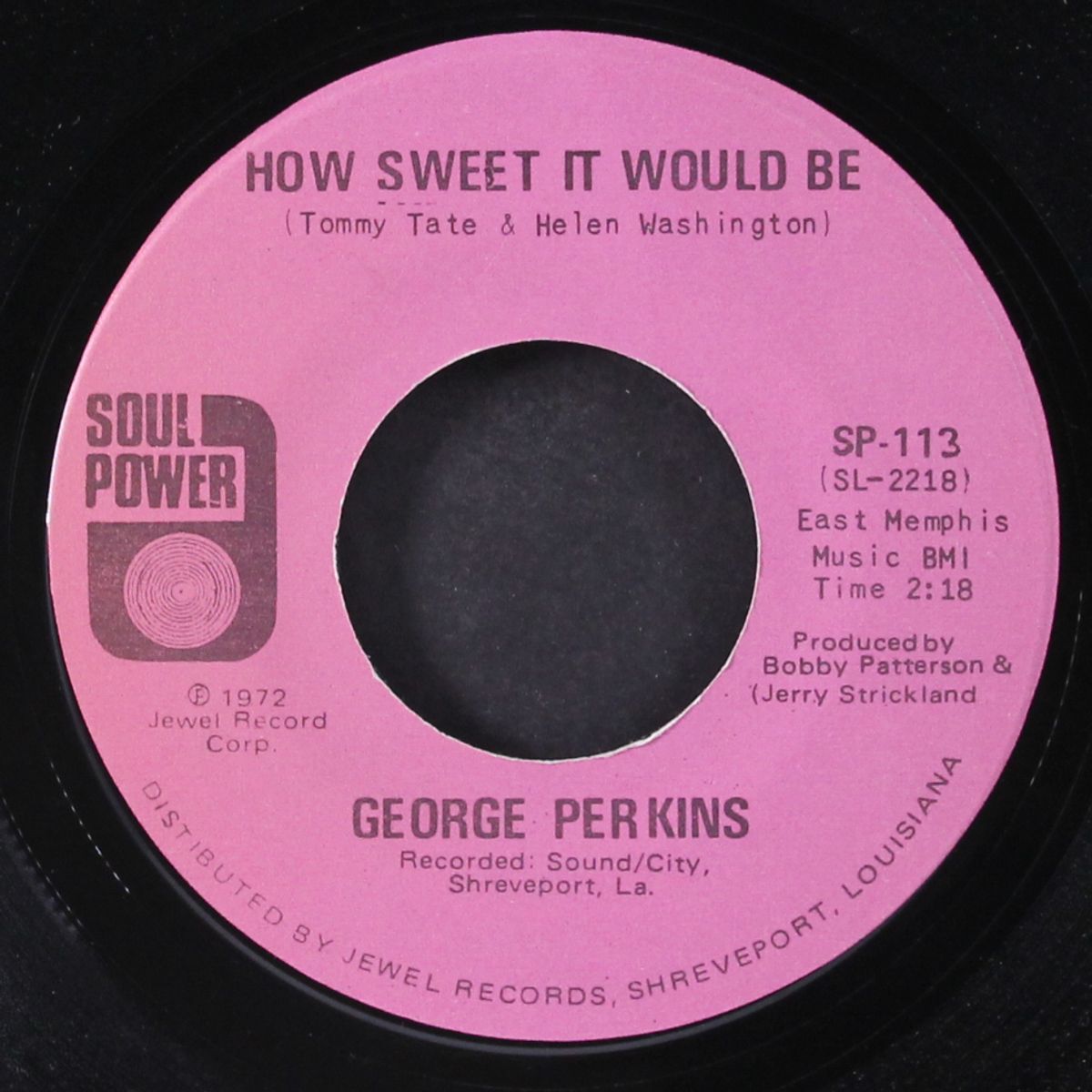 how sweet it would be / baby you saved me by GEORGE PERKINS