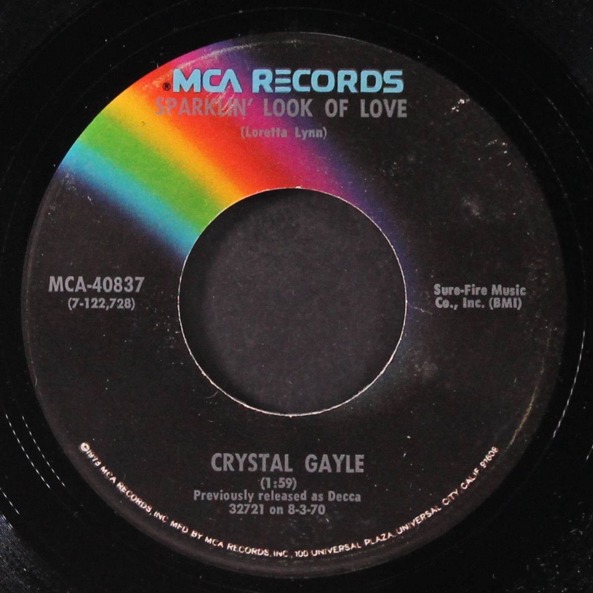 i've cried (the blues right out of my eyes / sparklin' look of love) by CRYSTAL GAYLE