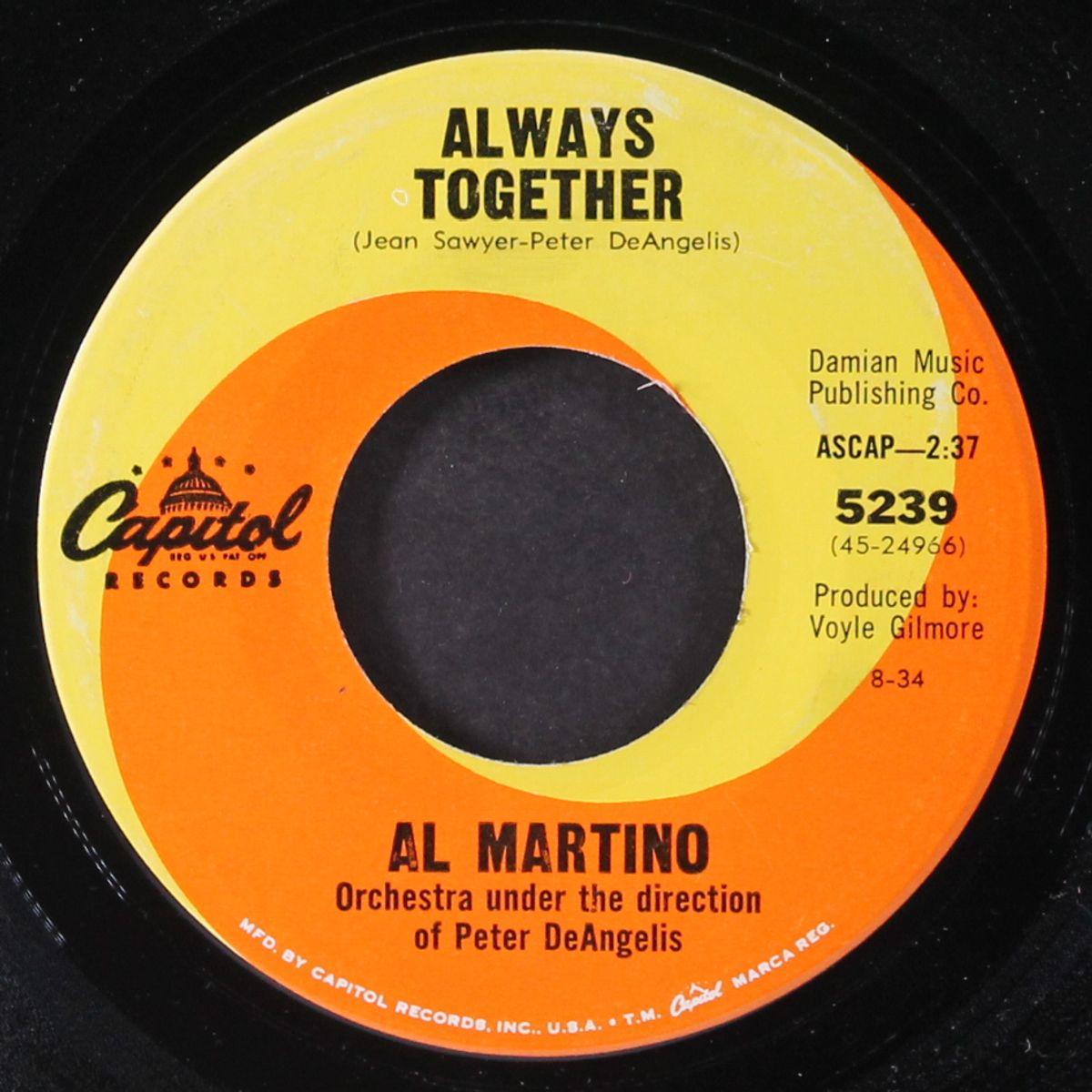 always together / thank you for loving me by AL MARTINO