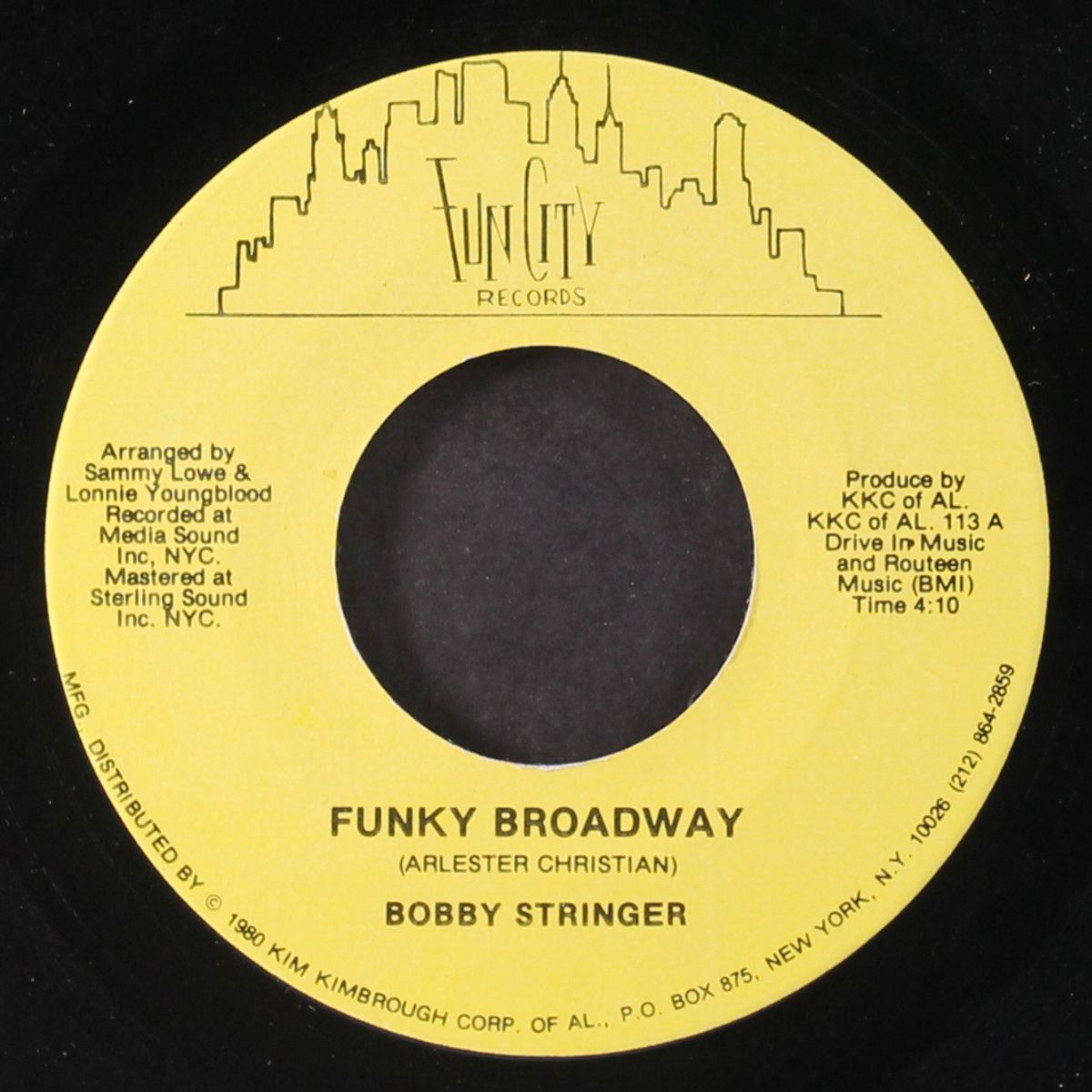 funky broadway / put you mind at ease by BOBBY STRINGER