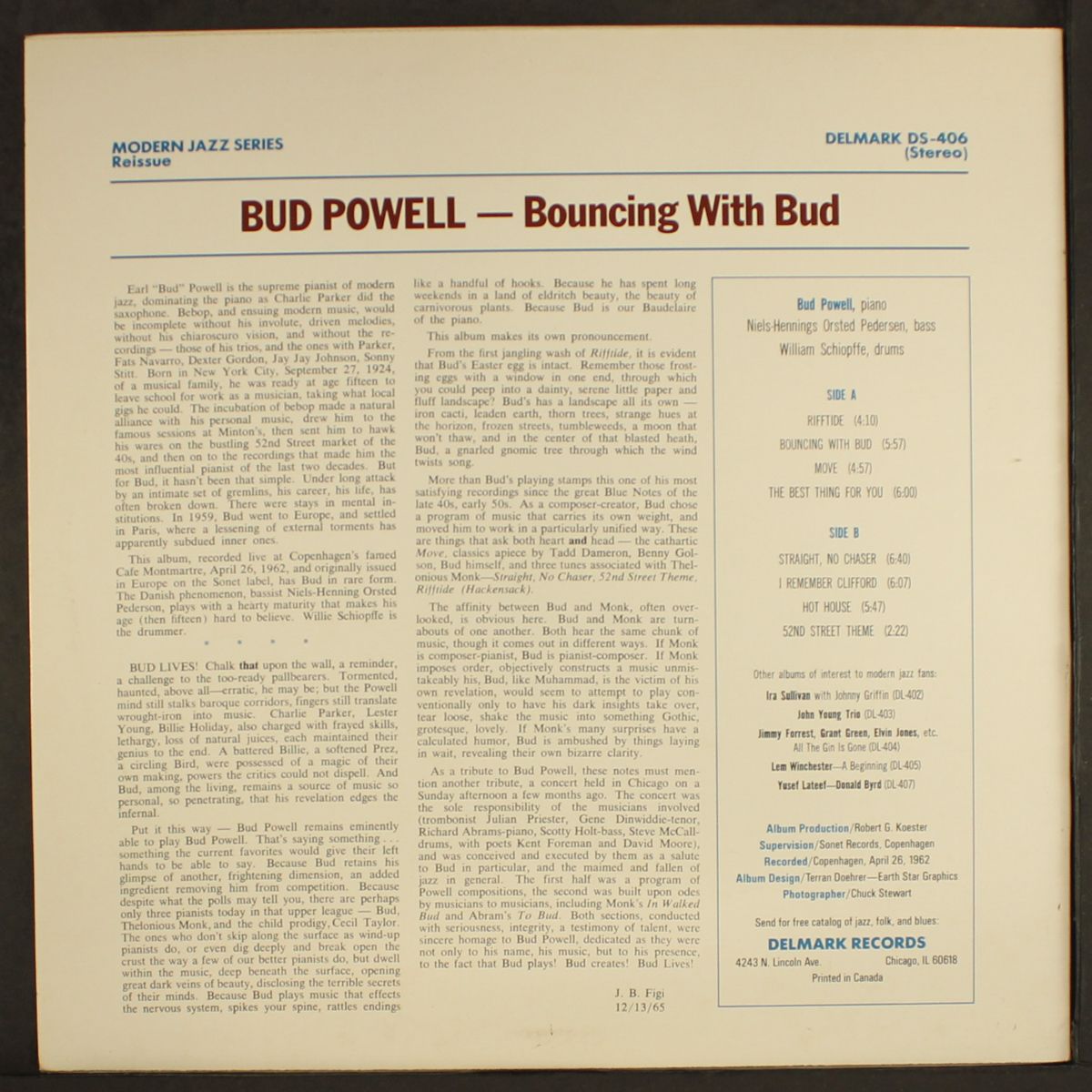 bouncing with bud by BUD POWELL