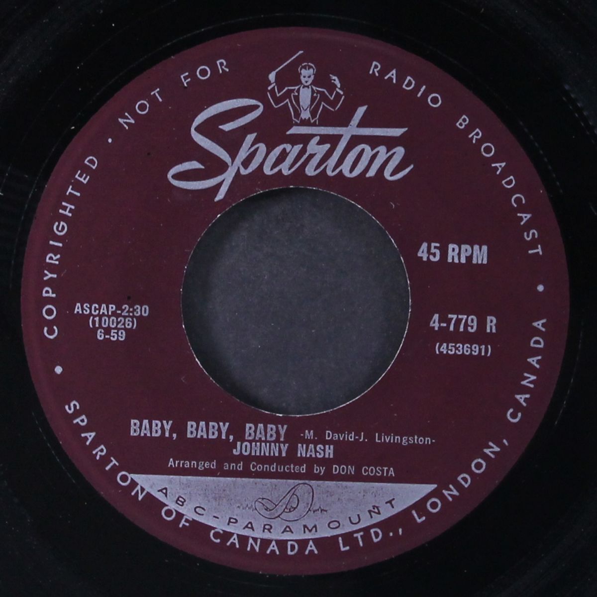 and the angels sing / baby, baby, baby by JOHNNY NASH