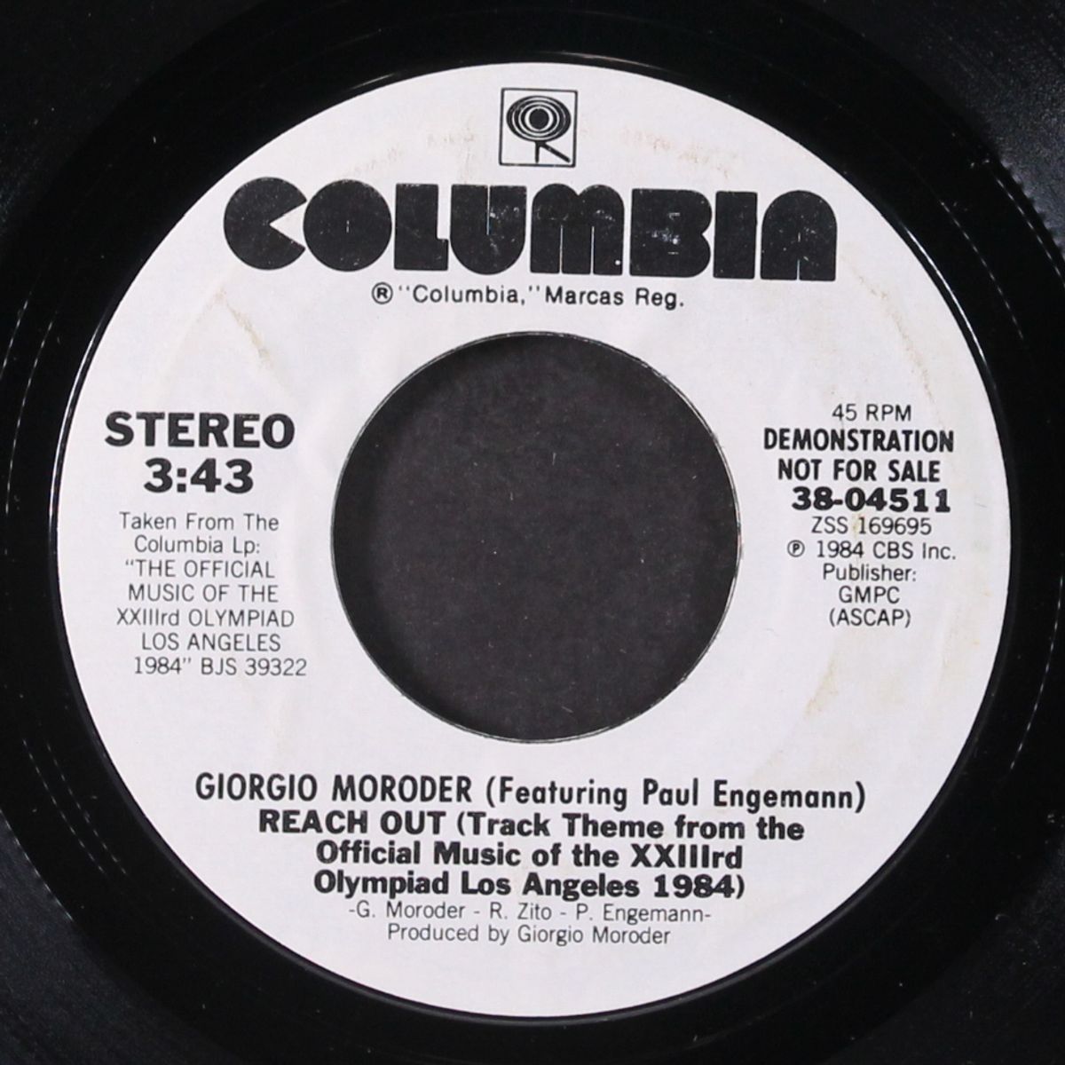 reach out / same by GIORGIO MORODER