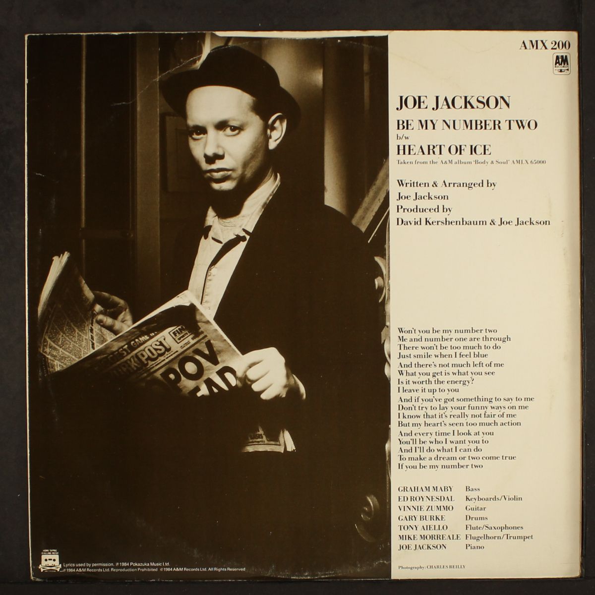 be my number two by JOE JACKSON