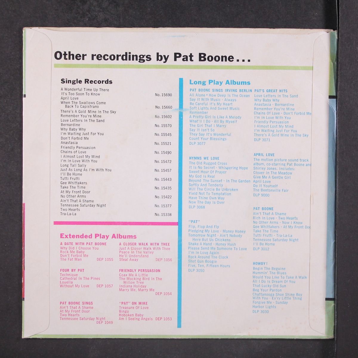 sugar moon / cherie, i love you by PAT BOONE