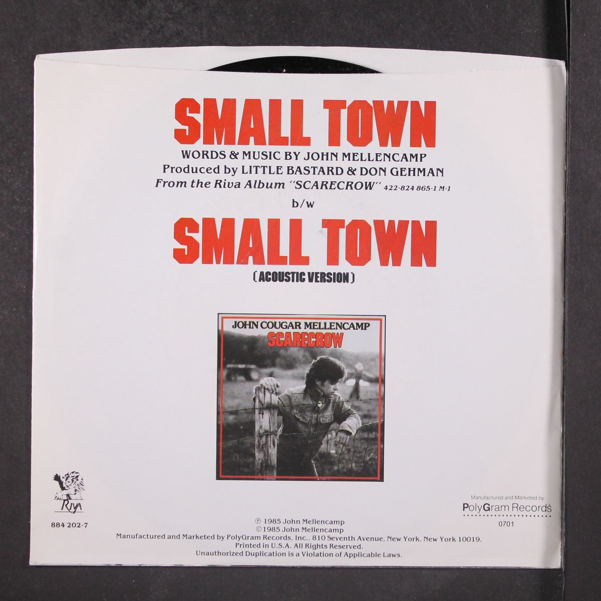 small town / acoustic by JOHN COUGAR MELLENCAMP