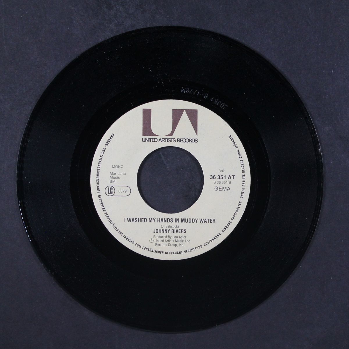 seventh son / i washed my hands in muddy water by JOHNNY RIVERS