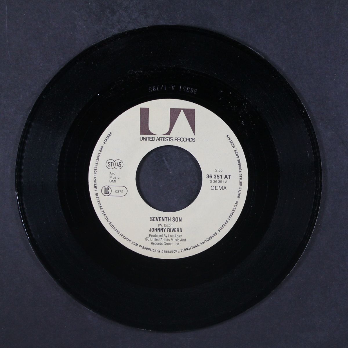 seventh son / i washed my hands in muddy water by JOHNNY RIVERS