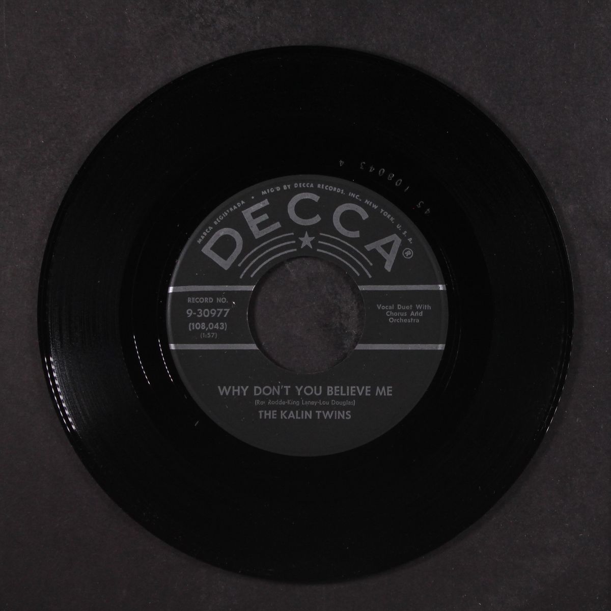 why don't you believe me / the meaning of the blues by KALIN TWINS
