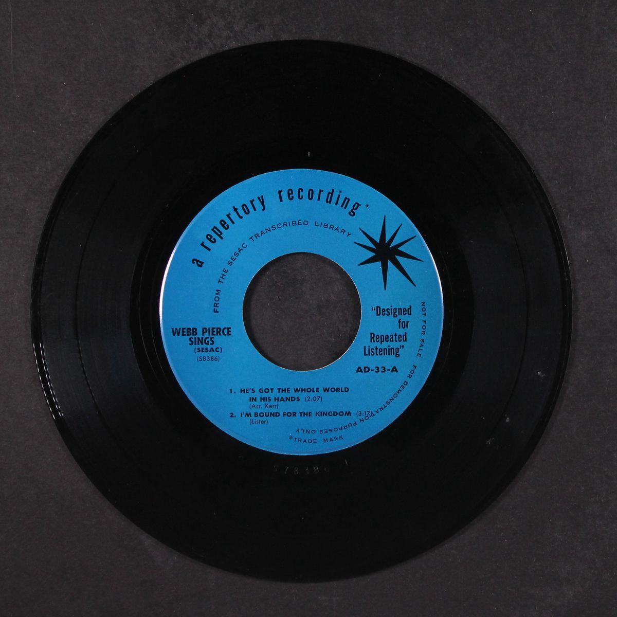 sings by WEBB PIERCE