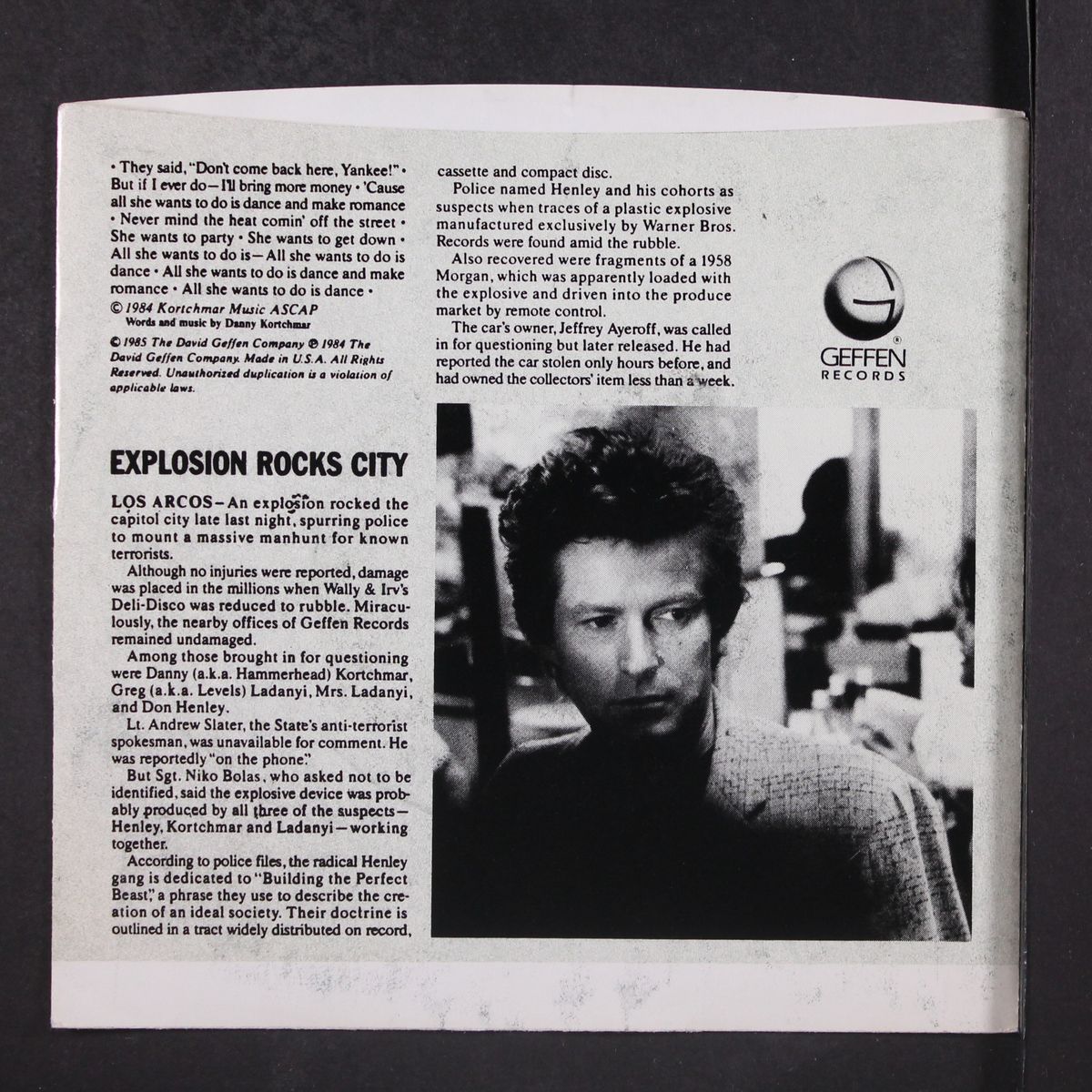 all she wants to do is dance / building the perfect beast by DON HENLEY