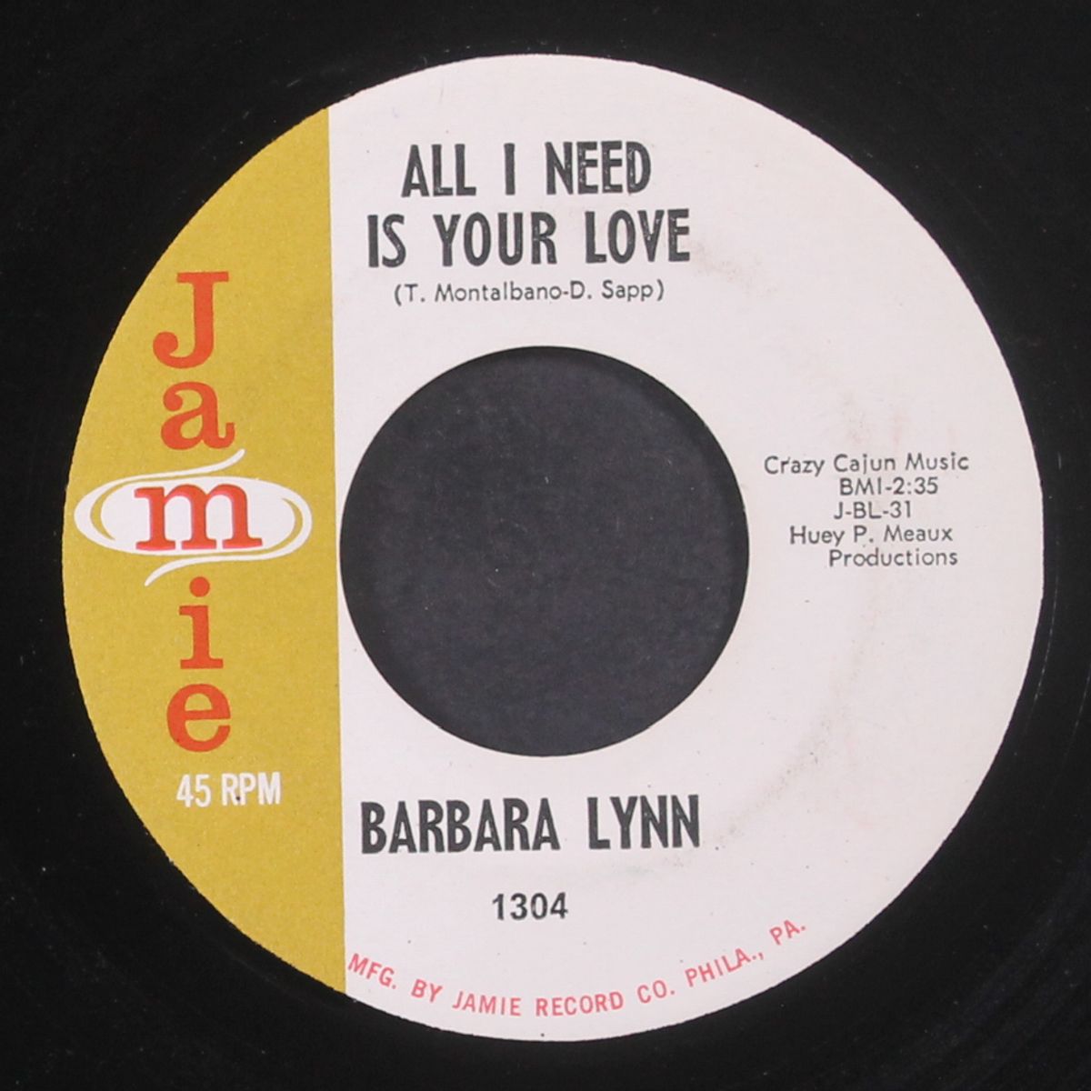 all i need is your love / you're gonna' be sorry by BARBARA LYNN