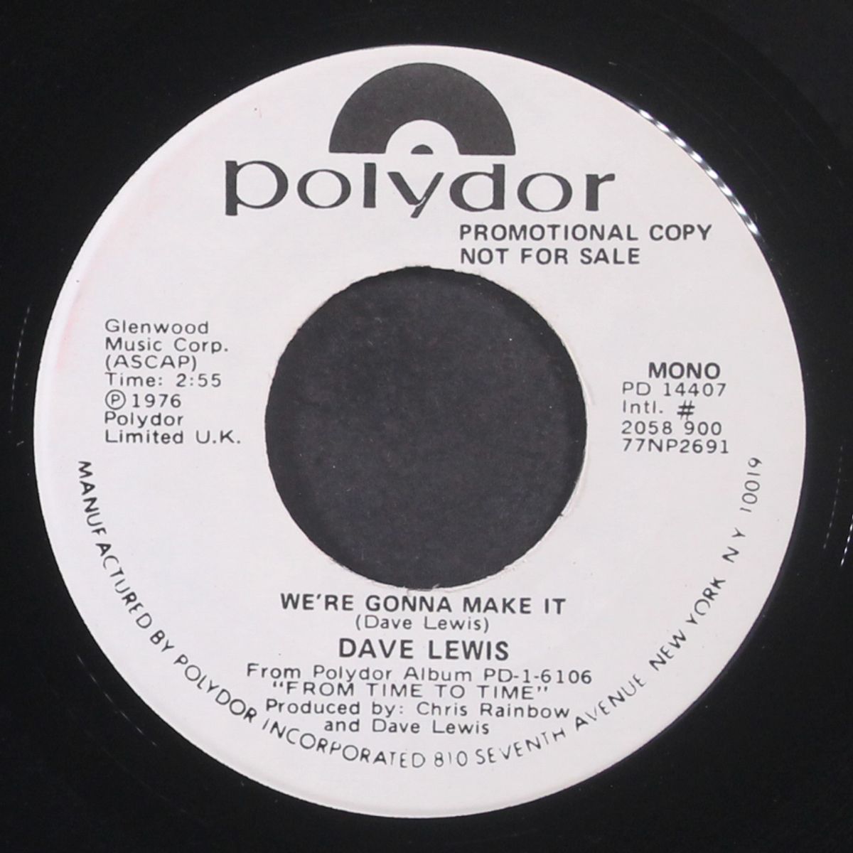 we're gonna make it / mono by DAVE LEWIS