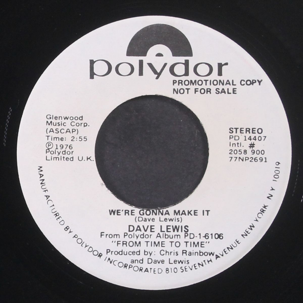 we're gonna make it / mono by DAVE LEWIS