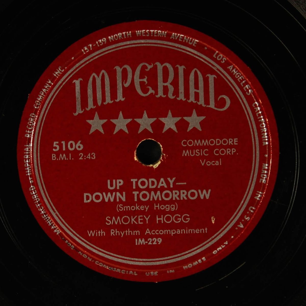 up today - down tomorrow / worryin' blues by SMOKEY HOGG