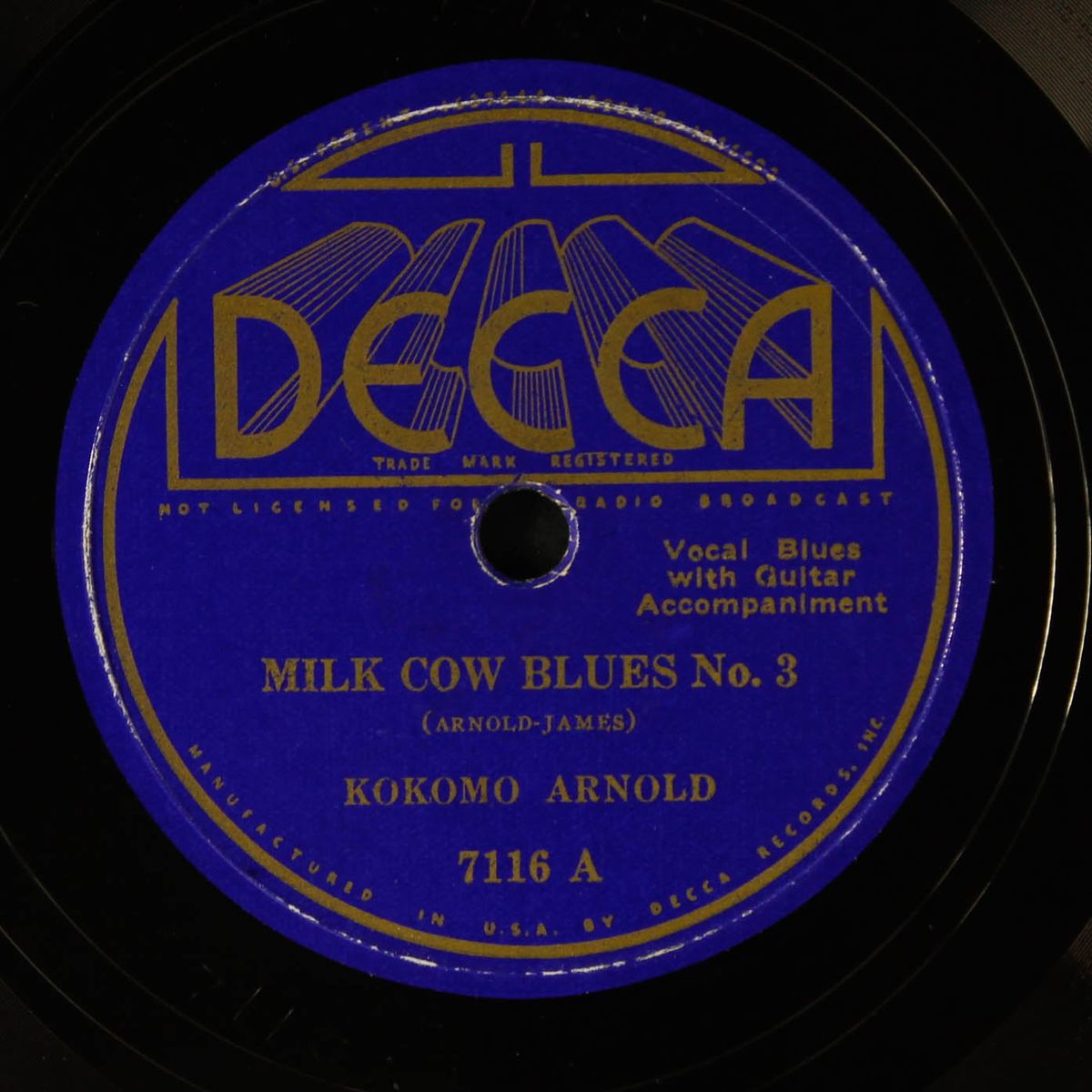 milk cow blues no. 3 / big leg mama by KOKOMO ARNOLD
