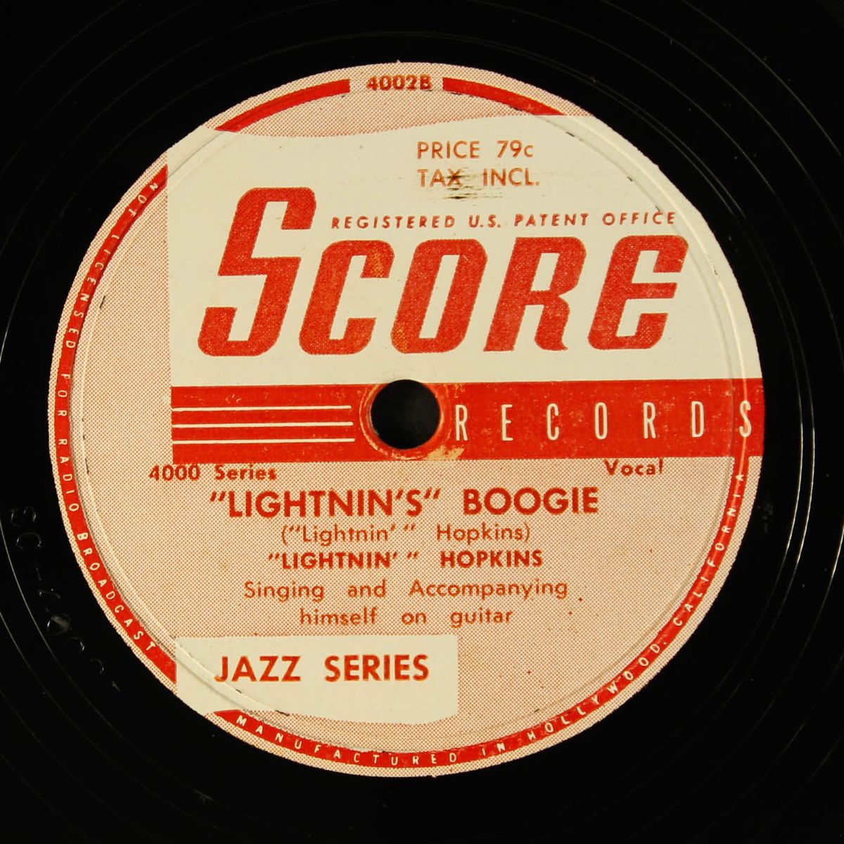 whiskey head woman / lightnin's boogie by LIGHTNIN' HOPKINS