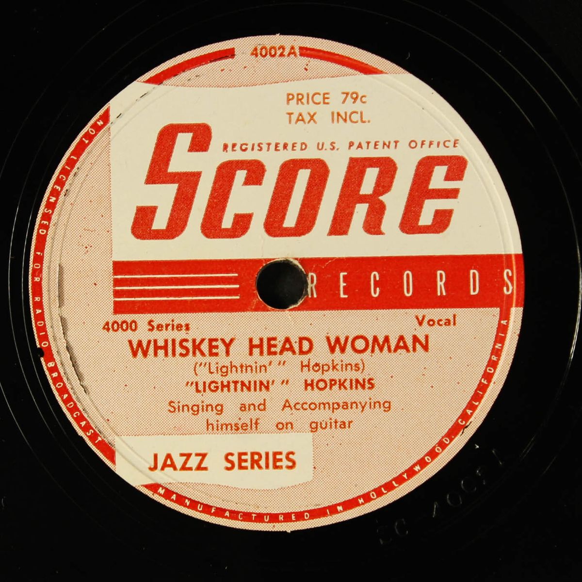 whiskey head woman / lightnin's boogie by LIGHTNIN' HOPKINS