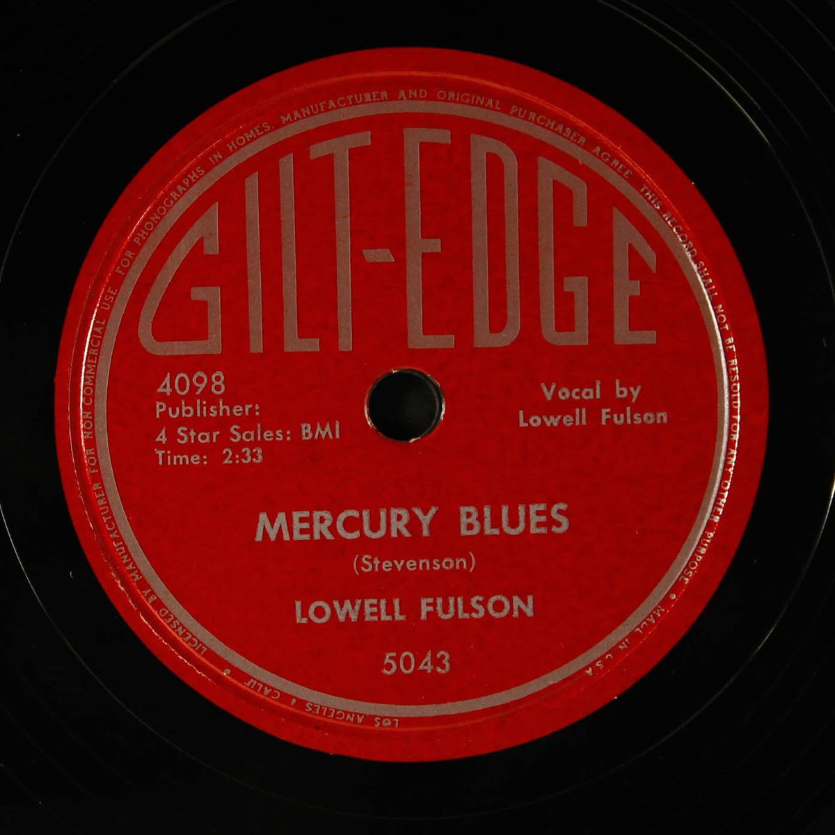 total eclipse / mercury blues by LOWELL FULSON
