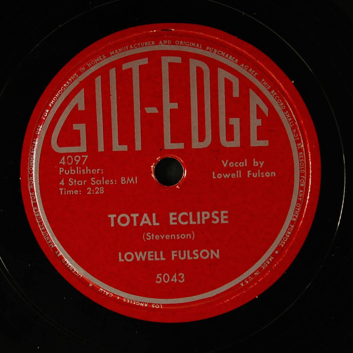 total eclipse / mercury blues by LOWELL FULSON