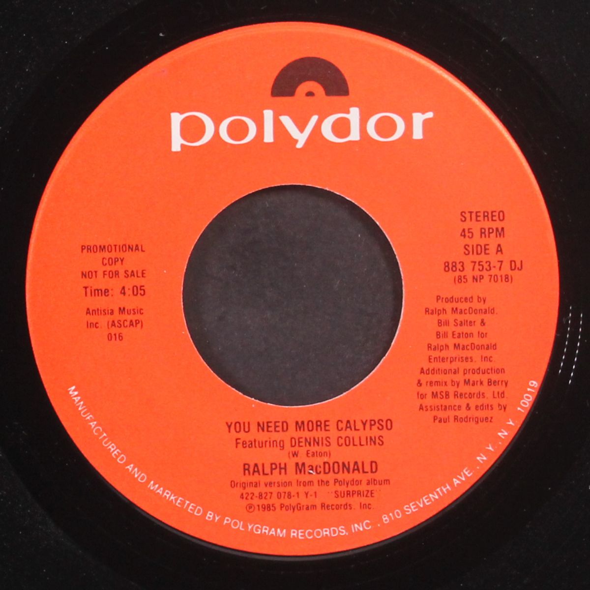 you need more calypso by RALPH MACDONALD