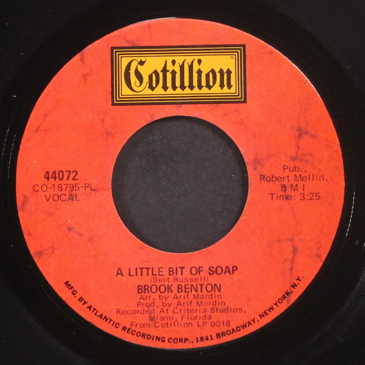 my way / a little bit of soap by BROOK BENTON