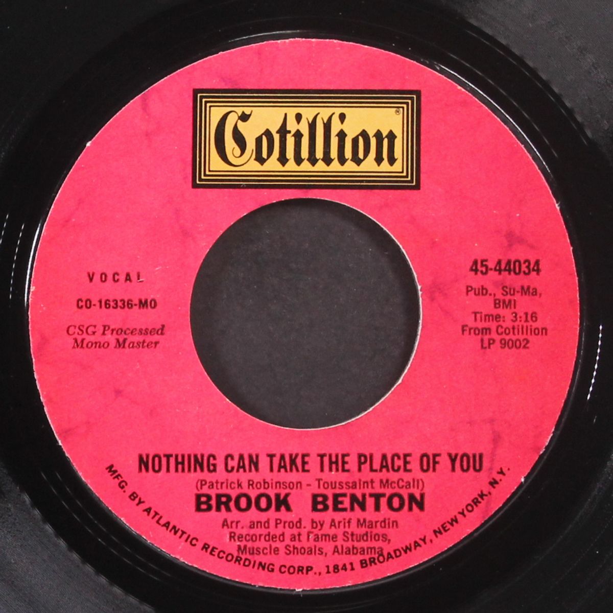 nothing can take the place of you / woman without love by BROOK BENTON