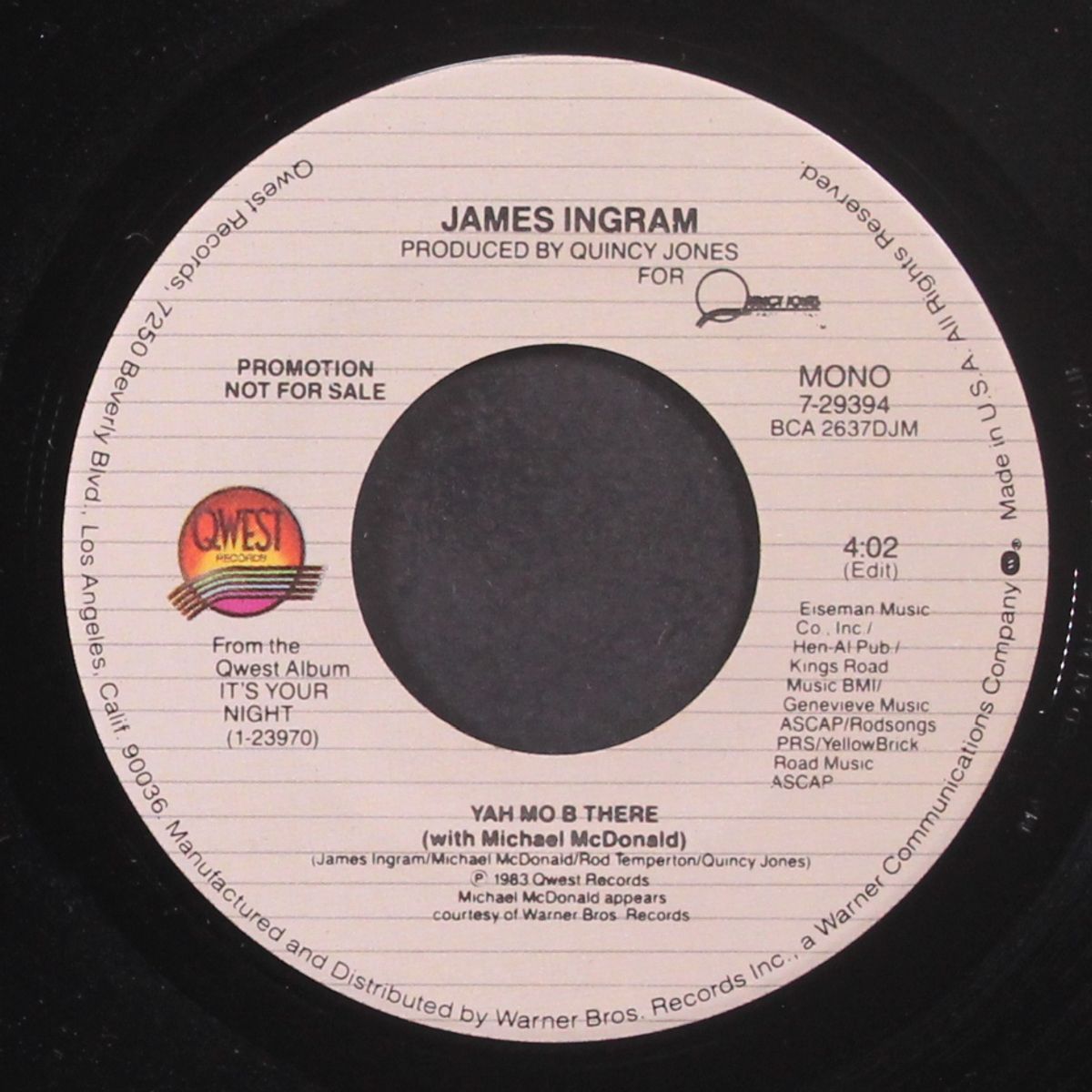 yah mo b there / mono by JAMES INGRAM & MICHAEL MCDONALD