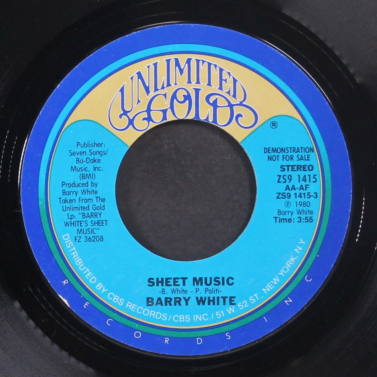 sheet music / same by BARRY WHITE