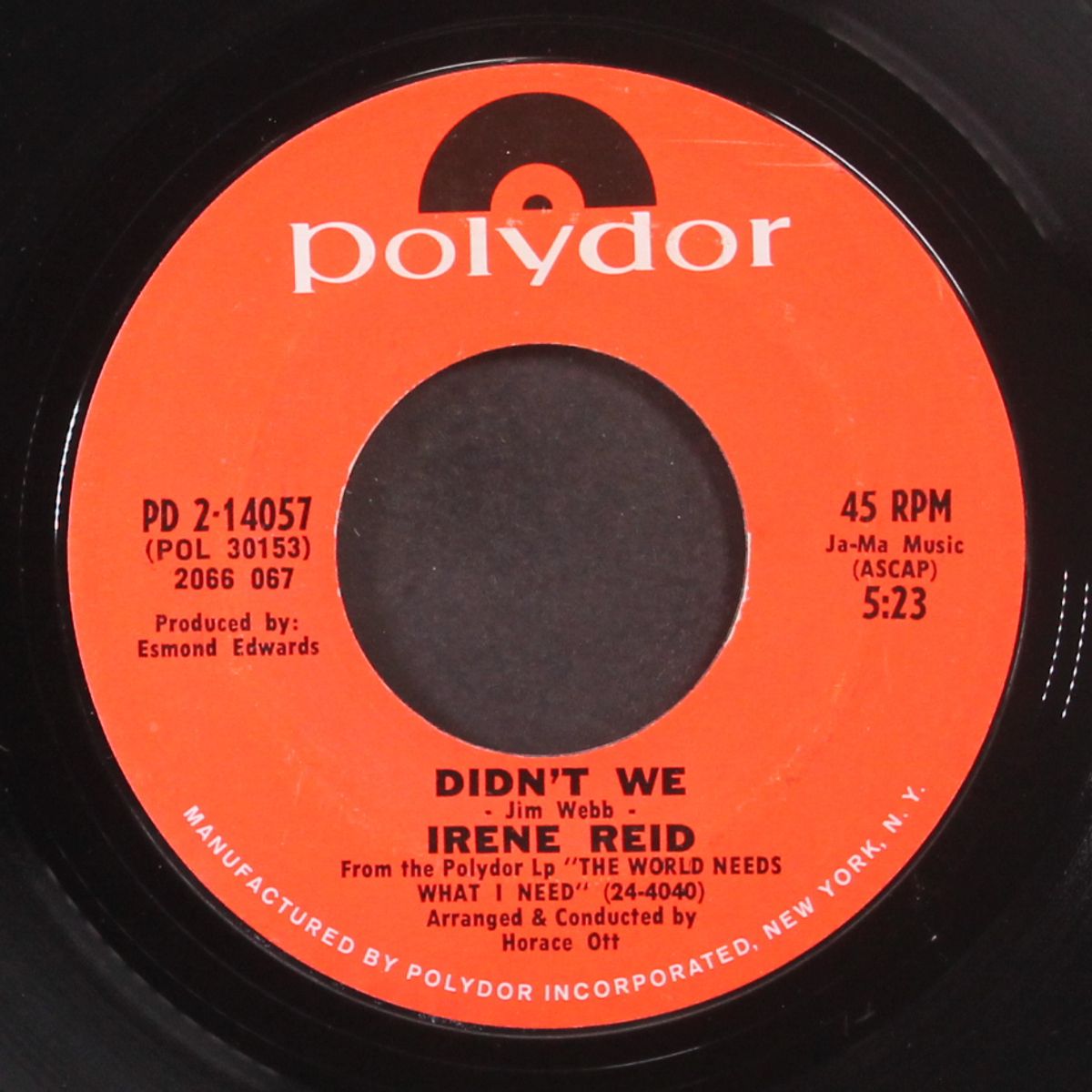 didn't we / hi-de-ho by IRENE REID