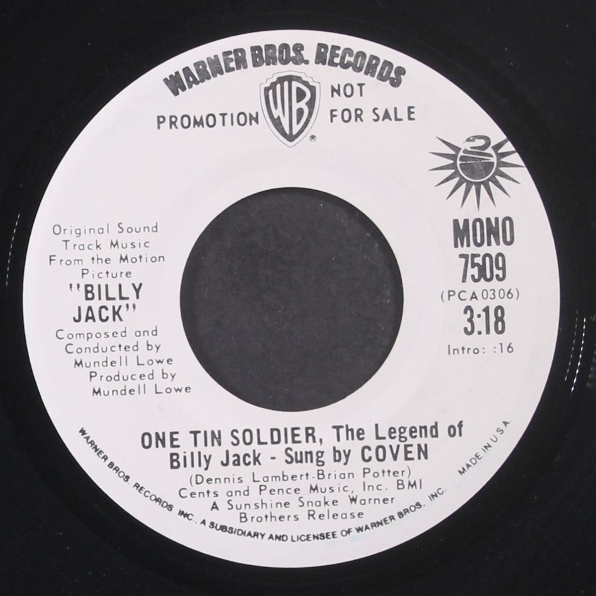 one tin soldier, the legend of billy jack / mono by COVEN