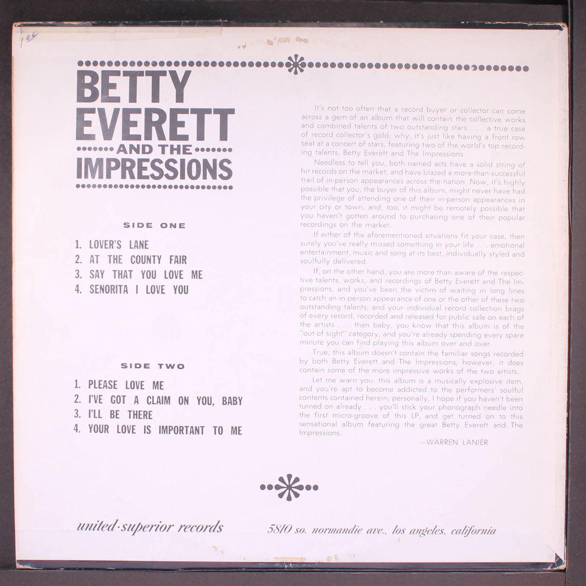 betty everett and the impressions by BETTY EVERETT / IMPRESSIONS
