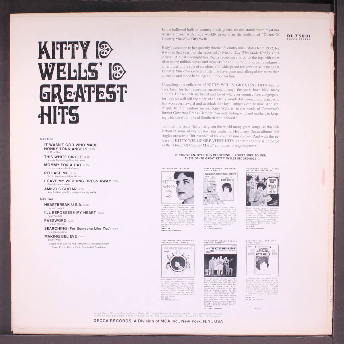 greatest hits by KITTY WELLS