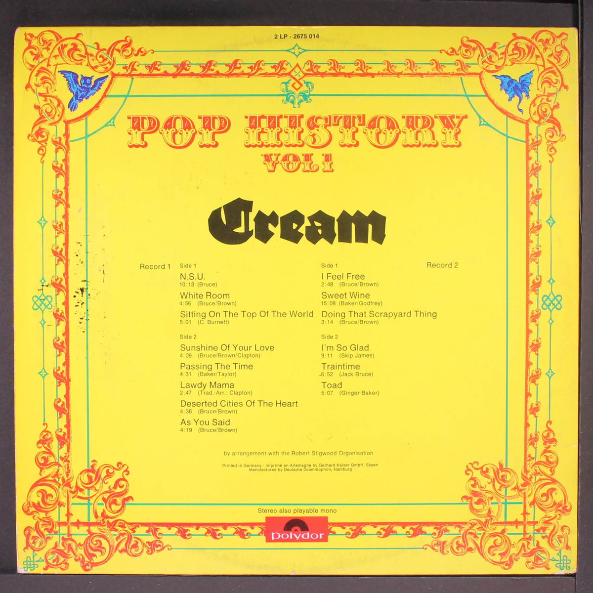 pop history vol. 1 by CREAM