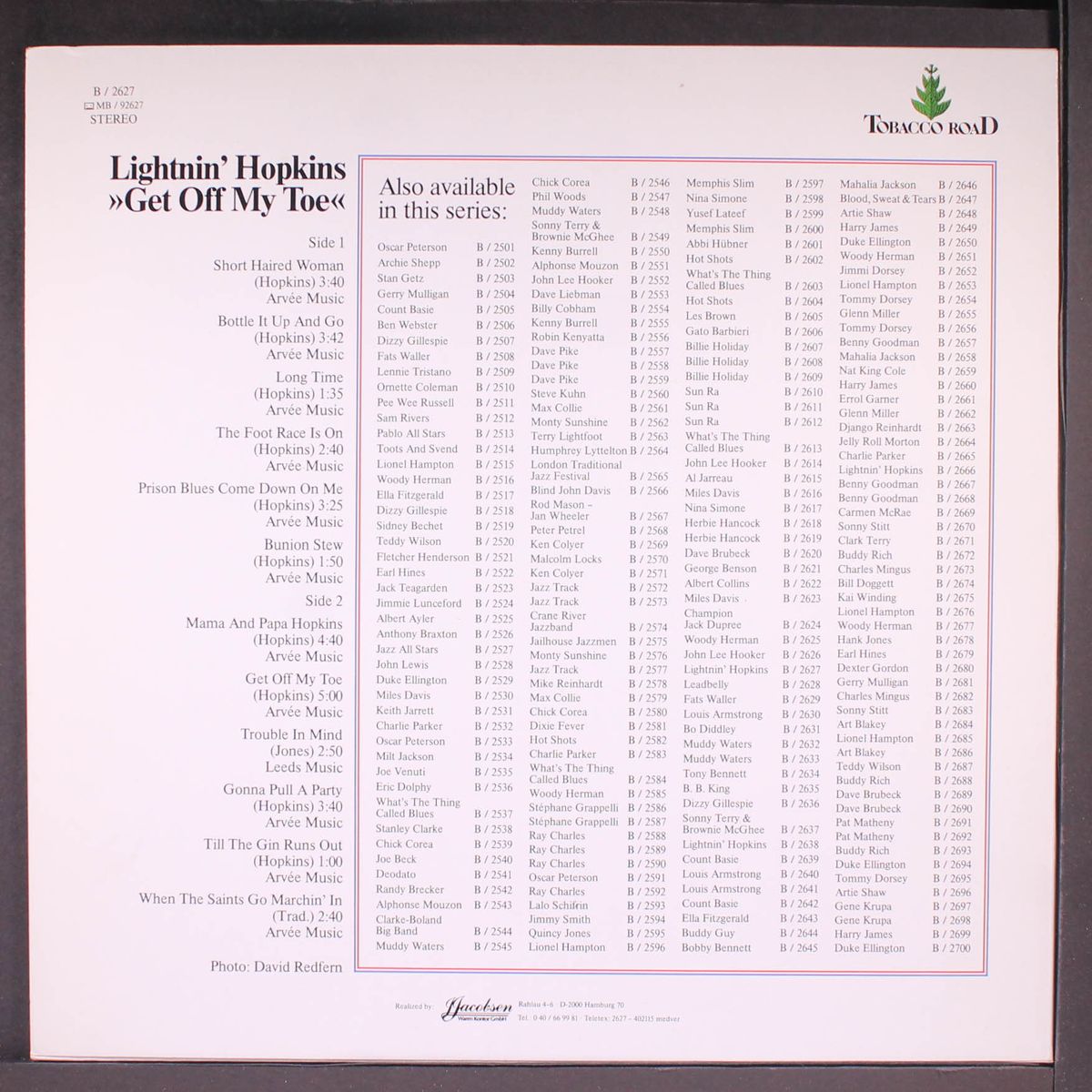get off my toe by LIGHTNIN' HOPKINS