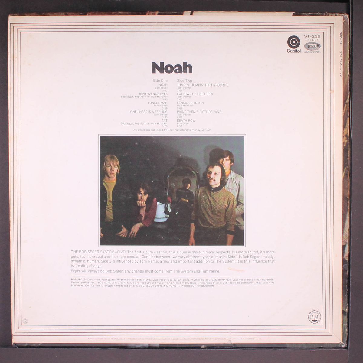noah by BOB SEGER SYSTEM