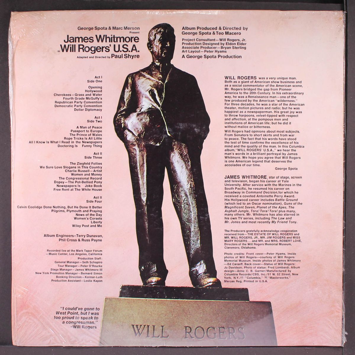 will rogers' u.s.a. by ORIGINAL CAST