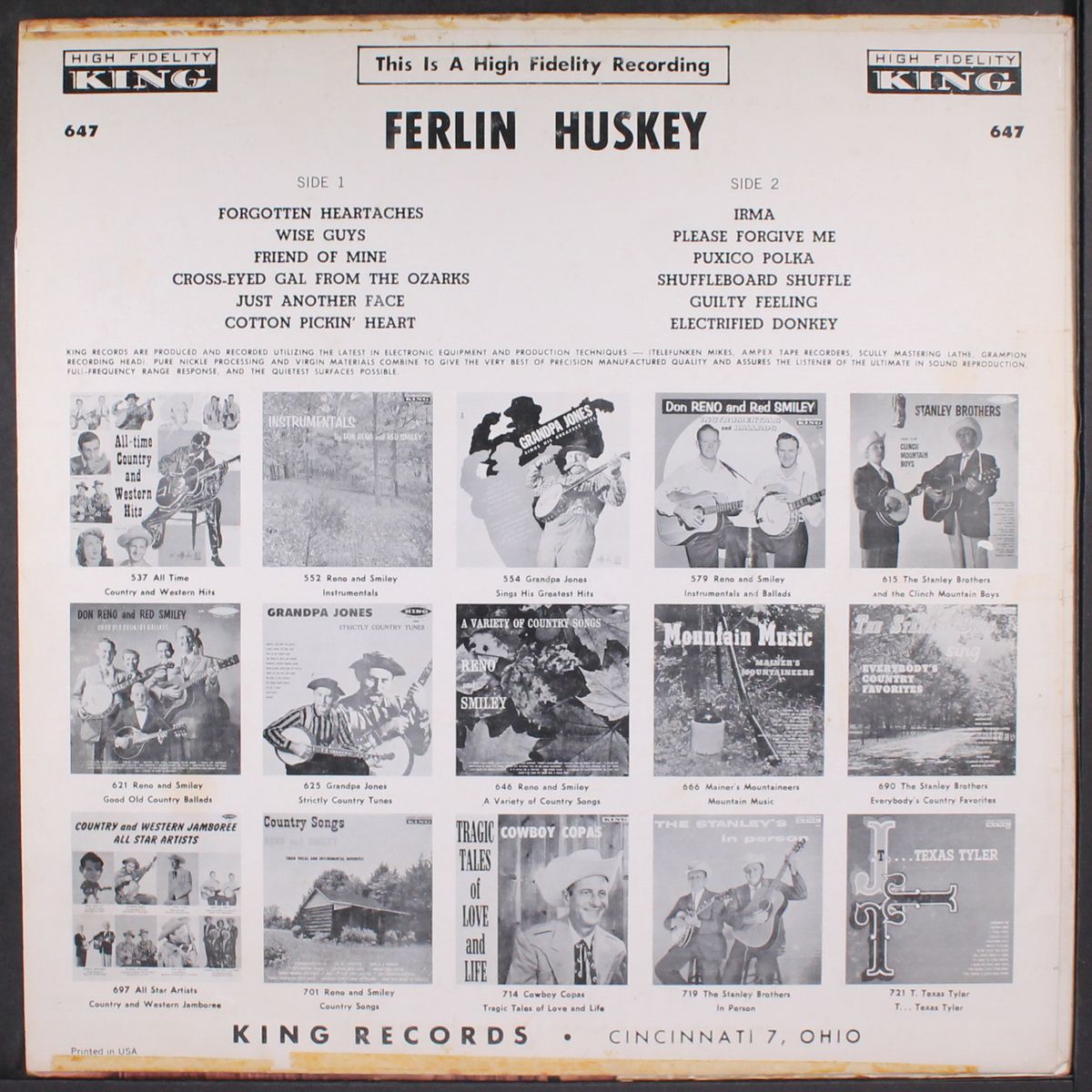 country tunes sung from the heart by FERLIN HUSKY