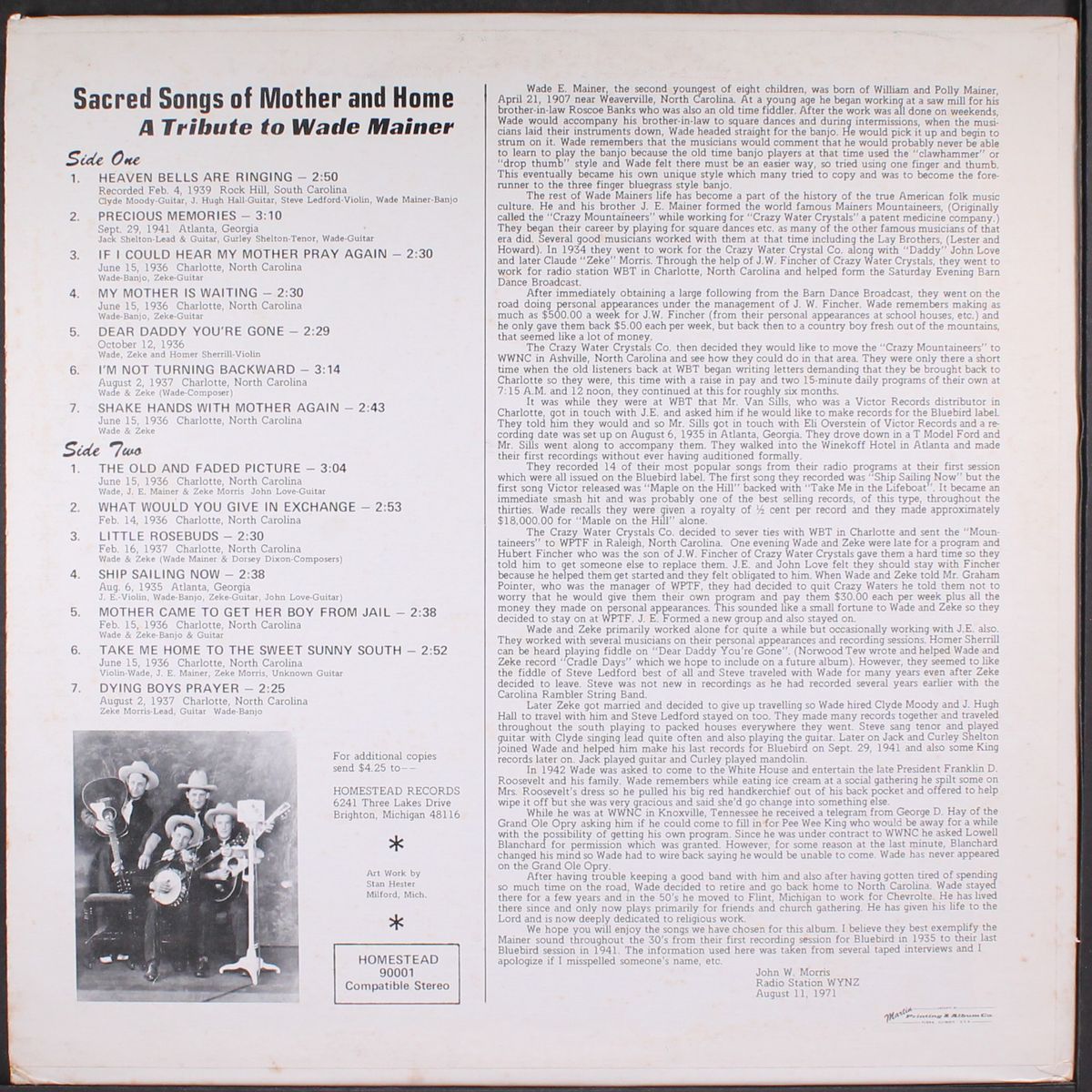 sacred songs of mother and home by WADE MAINER