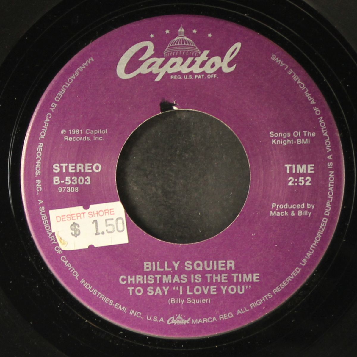 christmas is the time to say i love you / white christmas by BILLY SQUIER