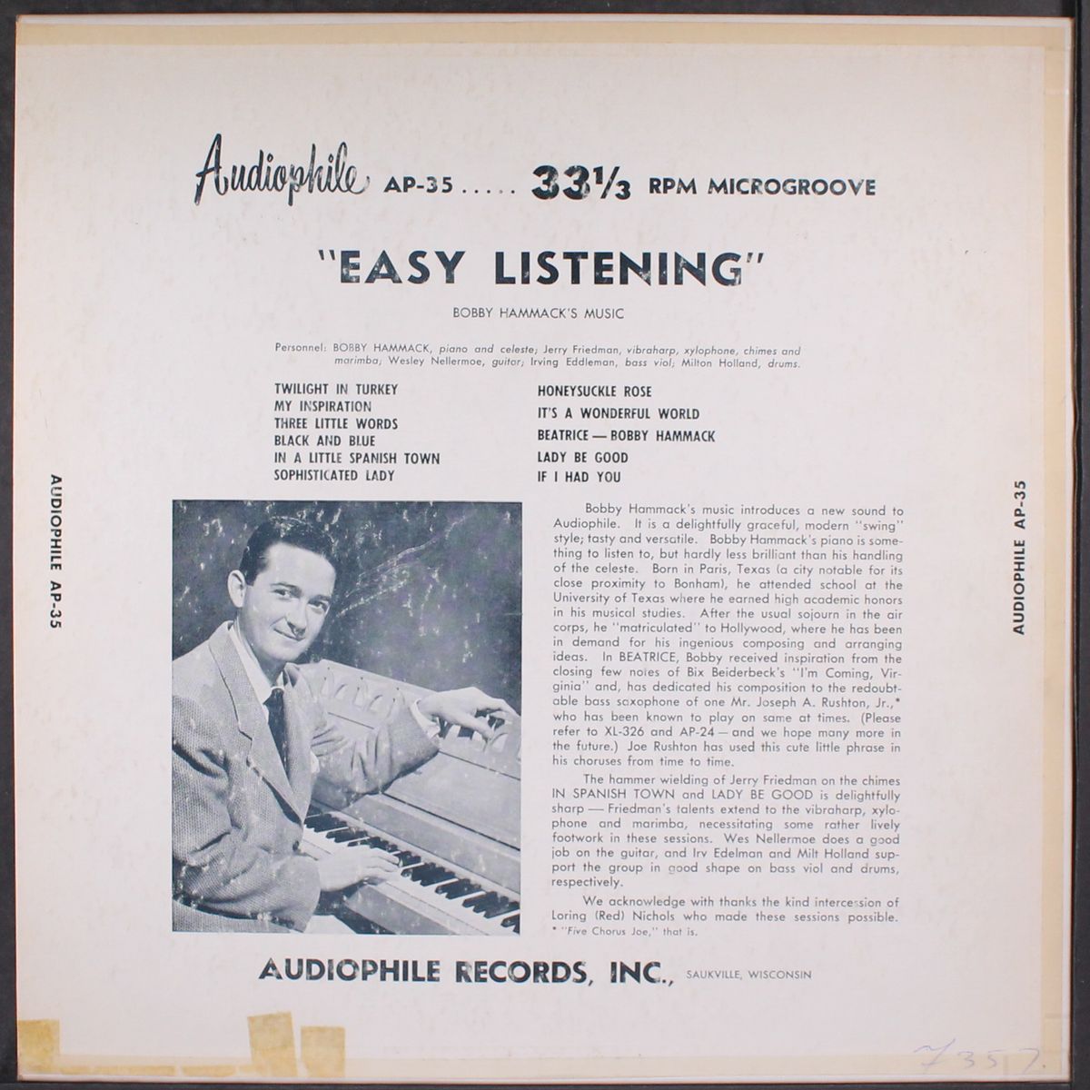 easy listening by BOBBY HAMMACK