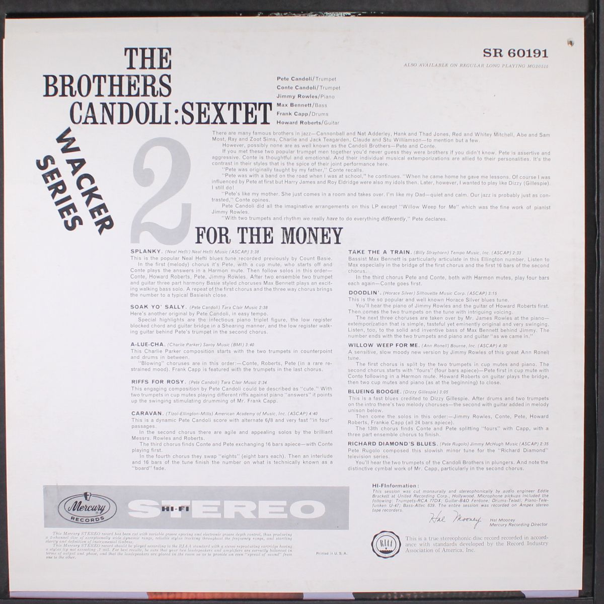 2 for the money by BROTHERS CANDOLI