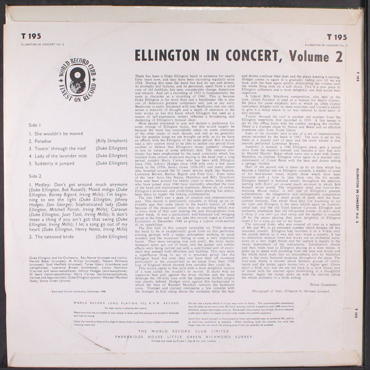 ellington in concert, 2 by DUKE ELLINGTON