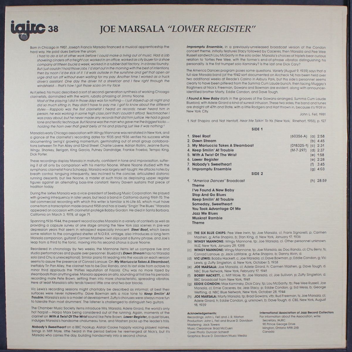 lower register by JOE MARSALA