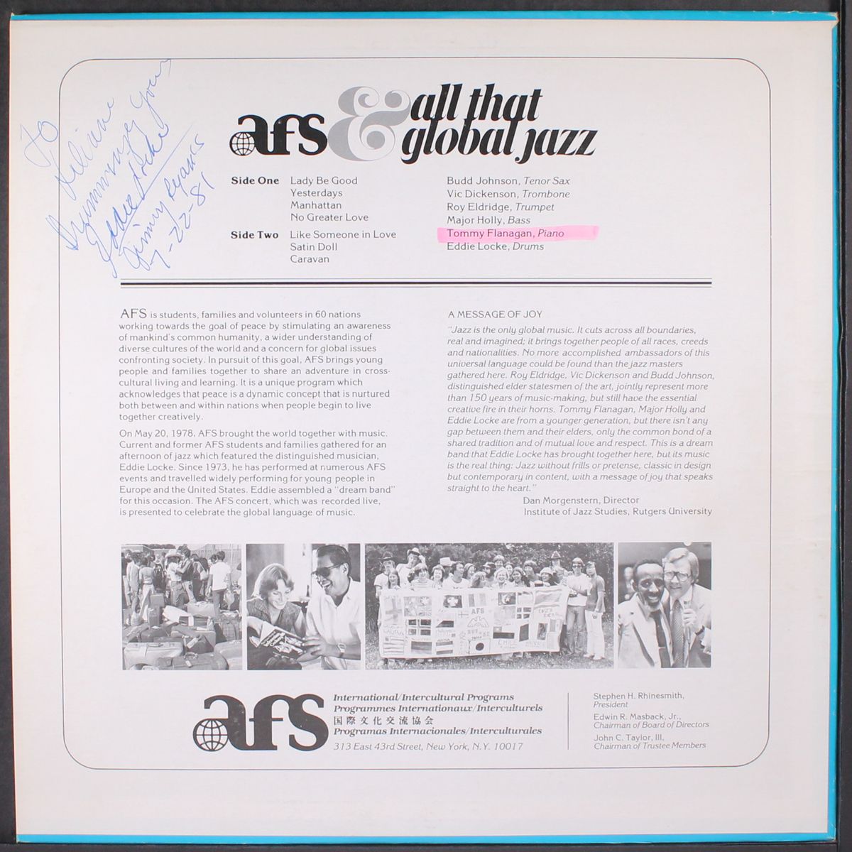 all that global jazz by EDDIE LOCKE