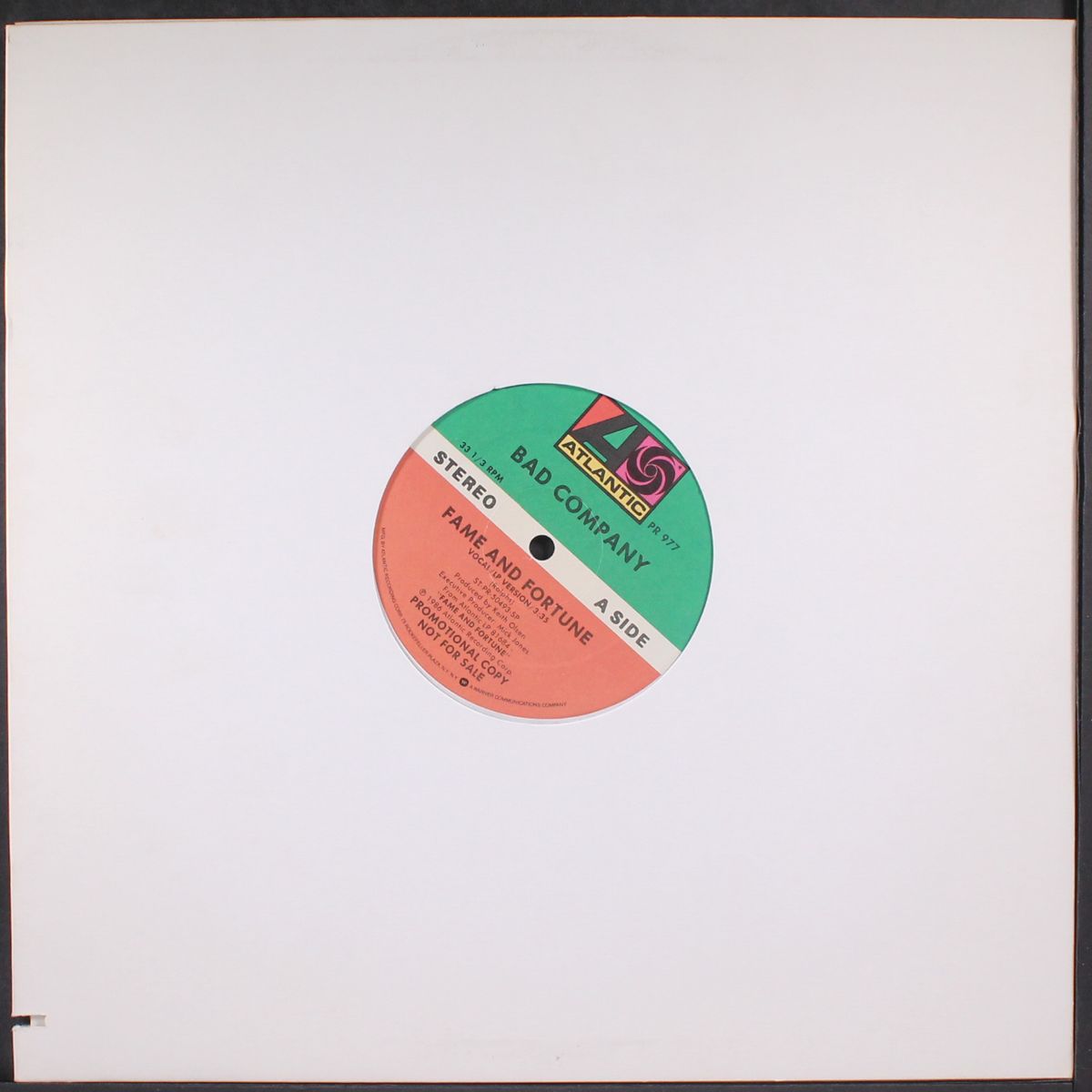 fame and fortune by BAD COMPANY